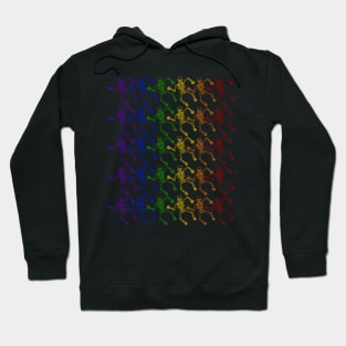 Dancing  Rainbow Skeletons Hoodie